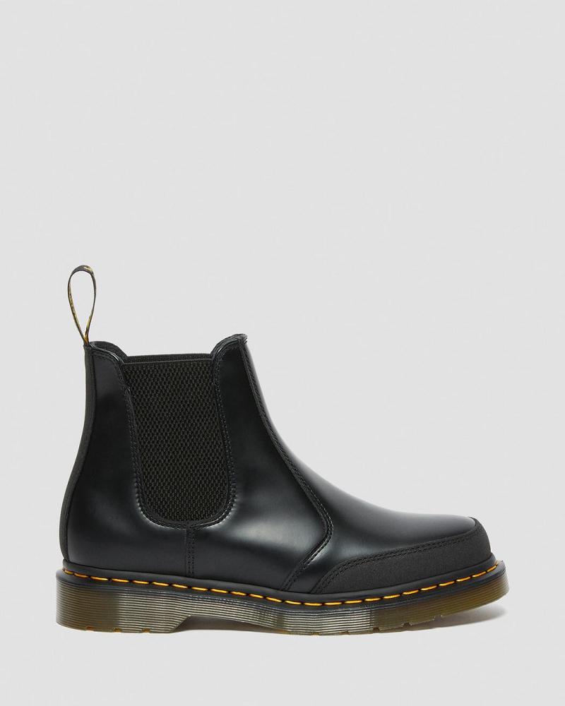 Dr Martens 2976 Guard Panel Leren Enkellaars Heren Zwart | NL 37WNB